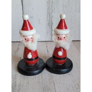 Rustic vintage wooden snowman figure set xmas home decor